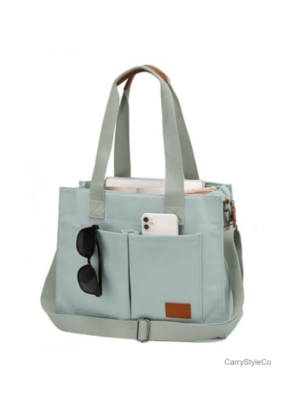 Canvas Laptop Tote Bag for Women 15.6" Work Shoulder Bag